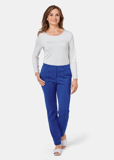 Goldner Slipbroek LOUISA Moderne broek LOUISA met verlengende plooien