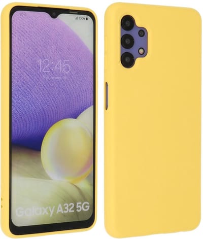 Hoesje Geschikt voor de Samsung Galaxy A32 5G - Fashion Color Backcover Telefoonhoesje - Geel