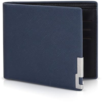 Dailygoods - Andiker Herenportemonnee, korte portemonnee met 7 kaartvakken, ruime portefeuille met voorvak voor verschillende gelegenheden, blauw, 11,5 x 9,5 x 1,5 cm, Hedendaags