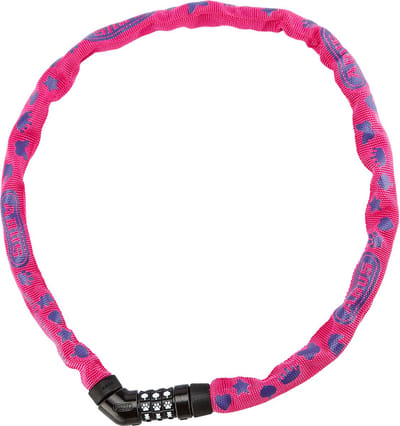 Fietsslot ABUS Kettingslot - Steel-O-Chain™ 4804C SYMBOLS - Security level 4 - roze - 75 cm - Geschikt voor elektrische fietsen en stadsfietsen