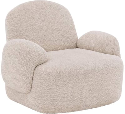 Goossens Fauteuil Nomi - Stof - Wit