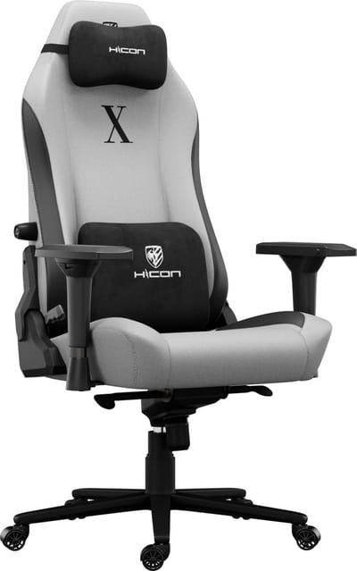 HICON® Ergonomische Bureaustoel - 4D Armleuningen - Verstelbare Lumbar Support APEX Serie Fury - Grijs