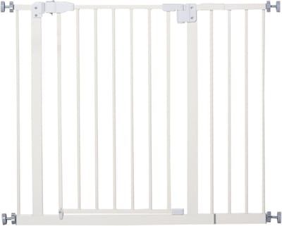 PawHut Huisdierpoort - Metaal - 97,5x3,5x76,2cm - Wit