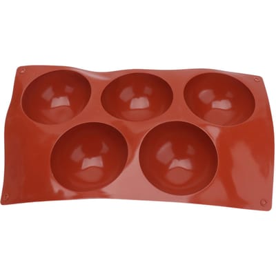 Halfrond Siliconen 3D Vorm Chocoladevorm voor het Maken van Chocolade Gebak Taart Fudge Bakvorm Rond brown