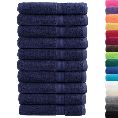 vidaXL - Saunadoeken - SOLUND - 10 - st - 600 - g/m² - 80x200 - cm - marineblauw