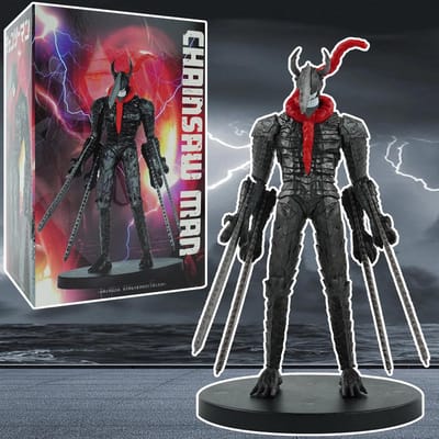 Anime Chainsaw Man Samurai Zwaard Figuur PVC 4 Mes Hurkende Vecht Actie Desktop Set Ornamenten Figuur Speelgoed Cadeau 15CM Premium Kwaliteit With box