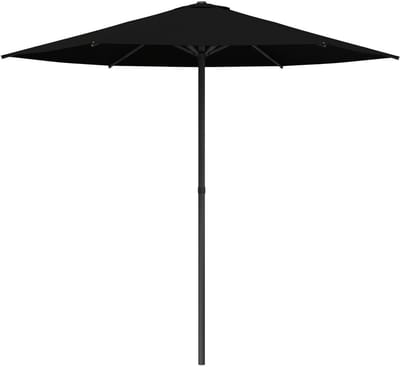 vidaXL - Tuinparasol - 230 - x - 230 - cm - Polyester - Rechthoekig - Zwart