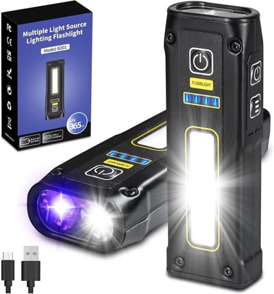 Oplaadbare UV-zaklamp met LED en Magnetisch Design - Hoog Lumen Schorpioen en Urine Detector