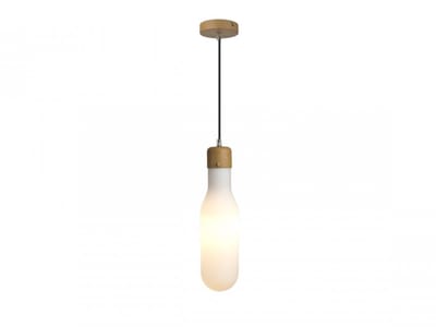 Moderne hanglamp W0902 in gloeilampvorm met mat glazen kap