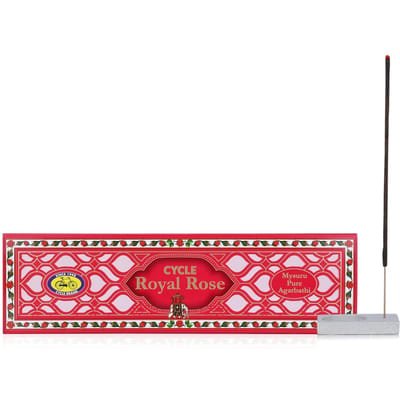 Cycle Pure Royal Rose Agarbathi Wierookstokjes 30N – Verse Rozengeur voor Meditatie, Ontspanning & Huisparfum