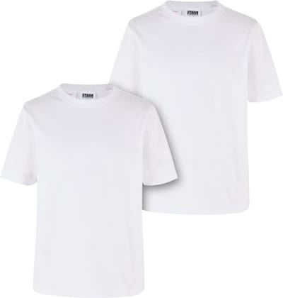 Urban Classics - Organic Basic Kinder T-shirt - Kids 134/140 - Wit/Wit