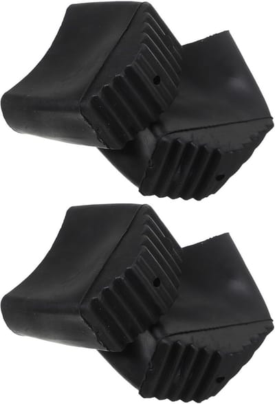 Ladderonderdelen - Rubberen Voetjes - Vloer Beschermen - Anti-slip Stabiliteit - 4 x 4 cm - Zwart
