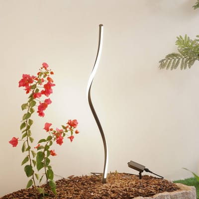 Lindby - Sfeerverlichting buiten - 1licht - aluminium - H: 101.5 cm - zwart - Inclusief lichtbron