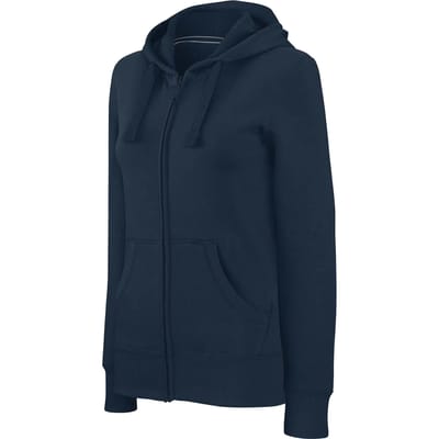 Kariban Damessweater met rits en capuchon K464 - Navy - L