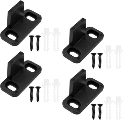 Zwarte Deurstopper voor Schuifdeuren en Zakdeuren - 4 Stuks
