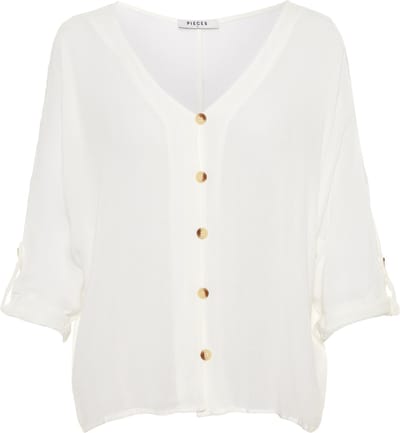 PIECES - PCSANNE 3/4 FOLD-UP TOP NOOS BC - Dames - Blouses