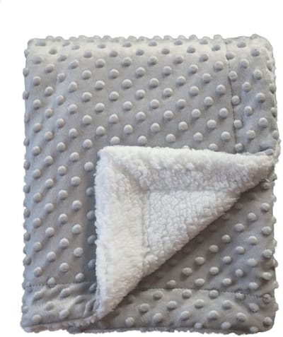 Dailygoody - Babydeken - Zacht en knuffelig - Lichtgrijs - Sherpa voor peuters - Geschikt voor alle seizoenen - 76 x 102 cm