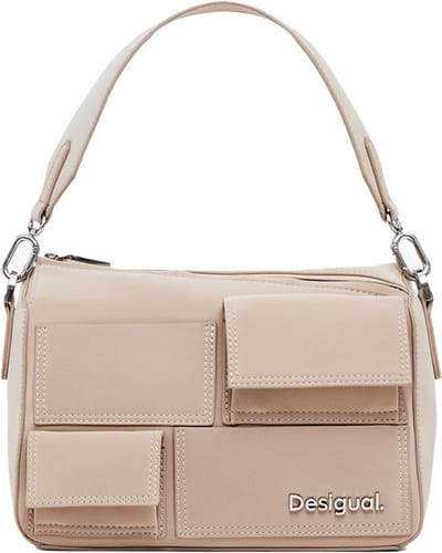 Desigual Schoudertas Pocket Phuket Hand Bag Raw Crème