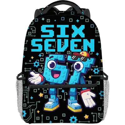 Trendy Populair Grappig 67 zes zeven student Boekentas Notebook Rugzakken 3D Print Oxford Waterdicht Jongens/Meisjes Reisrugzakken