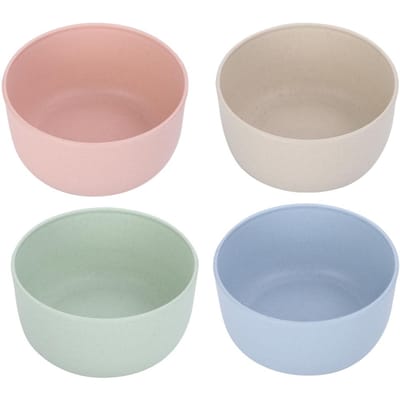 4 STUKS Tarwestro Kom Servies Servies voor Rijstnoedels Soep beige