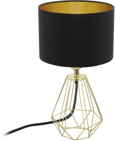 EGLO Carlton 2 Tafellamp - 1 Lichts - Ø 16,5 cm - Zwart/Goud