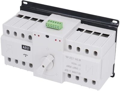 Automatische Transfer Schakelaar, 125A 4-Polig, Dubbele Voeding, 400V, Brandwerende Interface, Micro Break, CB Klasse.