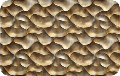 Badmat 80x50 cm - Antislip - Abstract - Antiek - Goud - Badmatten voor badkamer - Badkamermat - Douchemat - Badkamer mat
