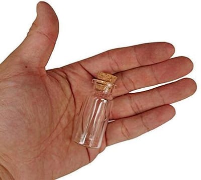 ForDig Glazen Mini Flesjes Met Kurk – Decoratie flesjes – Inhoud 10 ml - Set van 20 Stuks