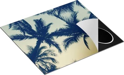 Chefcare Inductie Beschermer Palmbomen Bladeren - 60x50 cm - Afdekplaat Inductie - Kookplaat Beschermer - Inductie Mat