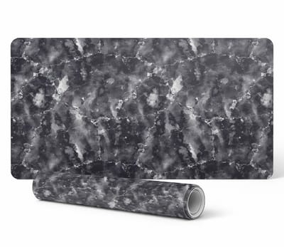 Decoratieve bureauonderlegger voor werk en studie, marmerabstractie, 90x45 cm