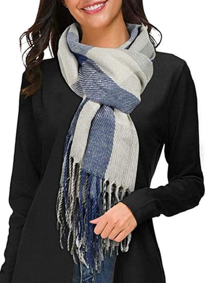 Miss Lulu Sjaal Dames - Omslagdoek Dames - 200x60cm - Grijs