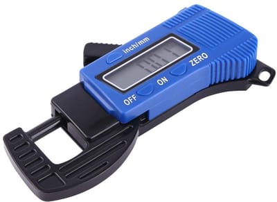 Mmgoqqt - Digitale diktemeter 0 tot 1 inch LCD-scherm Millimeter naar inch conversie - Elektronische diktemeter voor papier-leer- en houtbewerking