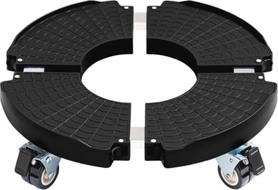 Verstelbare Plant Caddy met Wielen - 420 lbs Capaciteit, Zwart