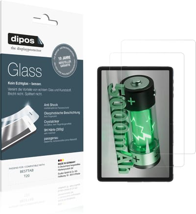 dipos – 2x Pantserfolie geschikt voor BESTTAB T20 | 9H Screenprotector