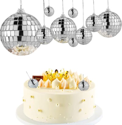 Dailygoods- Discobal 11 Stuks - Spiegelbal - Feestdecoratie - Glanzend Lichteffect - Schuim/Glazen Spiegel - Voor Bruiloft/Kerstmis