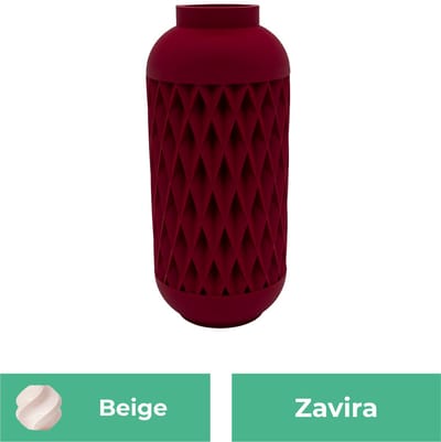 Zavira moderne vaas – Decoratieve vaas - Beige - 3d geprinte vaas – geschikt voor droogbloemen - 20CM