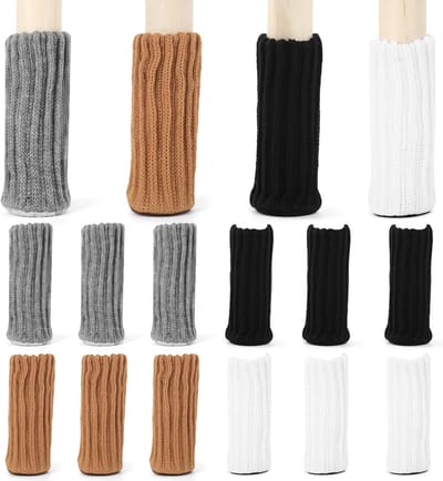 Famanu – Stoelpootdoppen - stoelpootbeschermers - stoelsokken - viltdoppen voor stoelen - gebreide meubelpoten - stoelpootsokken - stoelpootbeschermers - stoelpootbeschermers - stoelpootbeschermers - sokken