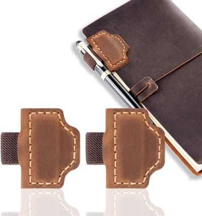 Set van 2 Handgemaakte Echt Leren Boekenleggers, Persoonlijke Magnetische Boekenleggers, Vintage Boekenleggers voor Lezers, Perfect Cadeau voor Boekenliefhebbers en Lezers