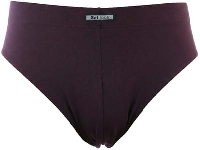 13070 Underwear Freeman heren slip - Katoenen heren onderbroek - Tunnen elastiek - Zachte tailleband - Aubergine / M