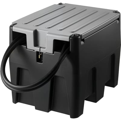 Réservoir Diesel Portable, Capacité 220L et Débit 10 GPM, Réservoir à Carburant avec Pompe de Transfert Électrique 12V et Tuyau de 4 m, Réservoirs de Transfert Diesel en PE pour Ravitaillement Facile