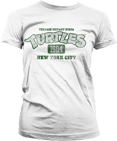 Teenage Mutant Ninja Turtles Turtles NY 1984 Girly T-shirt voor dames, witite