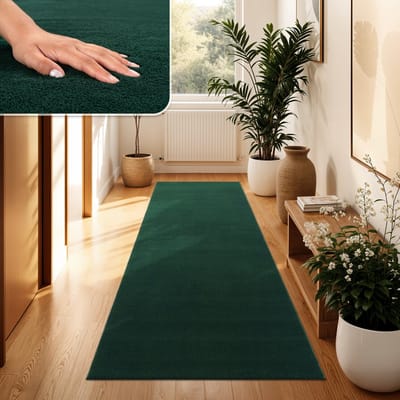 Paco Home Moderne woonkamer tapijt kortpolig wasbaar zacht uni effect bont antislip 80x150 cm