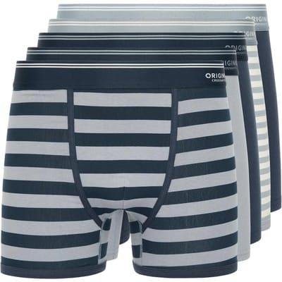 Crosshatch Heren Linatrix Boxershorts (Verpakking van 5) (Blauw)