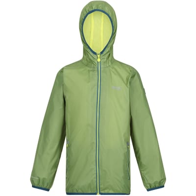 Regatta Groot Buitenshuis Kinderen/Kinderen Lever II Packaway Rain Jacket (Pikant groen)