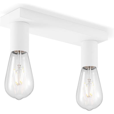 Home Sweet Home - Moderne LED Opbouwspot Nitro - Wit - 30/10/10cm - 2 lichts plafondspot - Dimbaar - inclusief LED lichtbron - E27 fitting - 4W