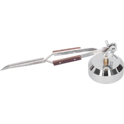 Metalen Derde Hand Basis met Pincetten Terugslag Soldeerklem Hardware Sieradengereedschap Gebogen bek white