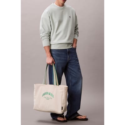 Calvin Klein Premium Terry Monogram Sweatshirt Pale Meadow Taglia: S | Maglioni a maglia Outlet | Uomo