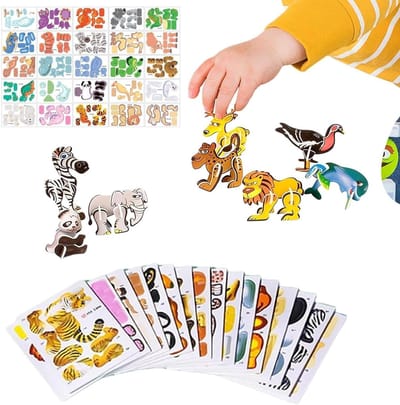 Papieren Puzzel Set - Knutsel Puzzel - Creatief Spelen - Zonder Lijm - 25 Stuks - Dieren