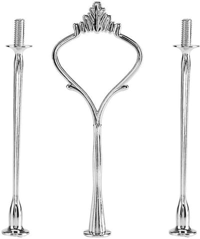 Store_7 - Tiered Rod Set - Taartstandaard - Elegante zilveren kroon