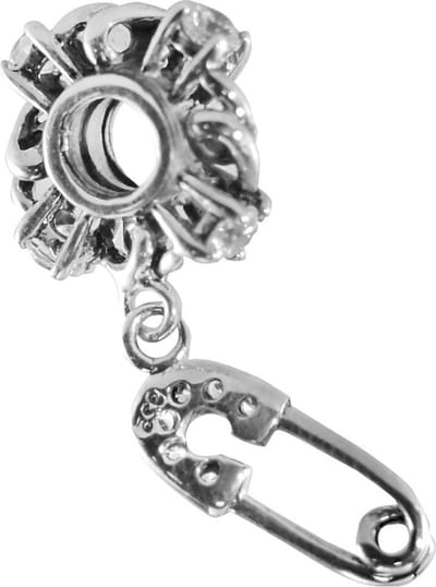Quiges - 925 - Zilveren - Bedels -Sterling zilver - Beads - Paperclip Kraal Charm - Geschikt – voor - alle bekende merken - Armband Z087
